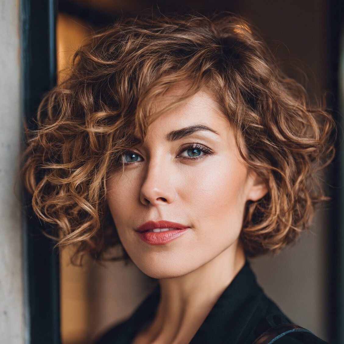 attractive woman with an asymmetrical curly bob ha edited 1