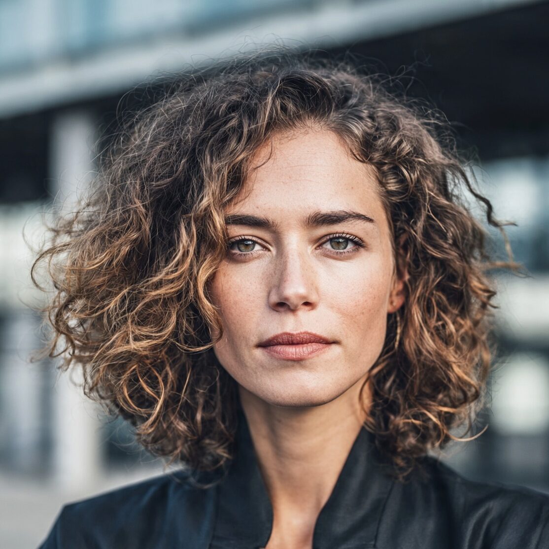 portrait of an attractive female with medium lengt edited